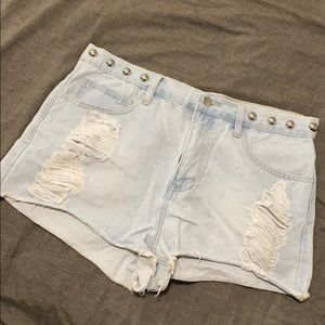 High Waist Studded shorts size 31. F21